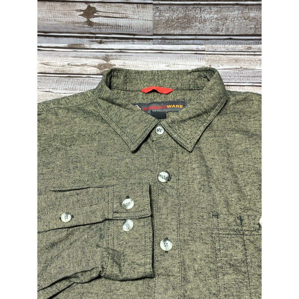 AmericaWare‎ NWT Men’s Button Up Flannel Twill Size 3XL Green